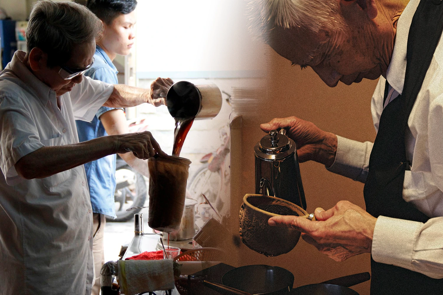 Giống từ cái vợt, đến cả cà phê – nhưng không hẳn là cà phê vợt